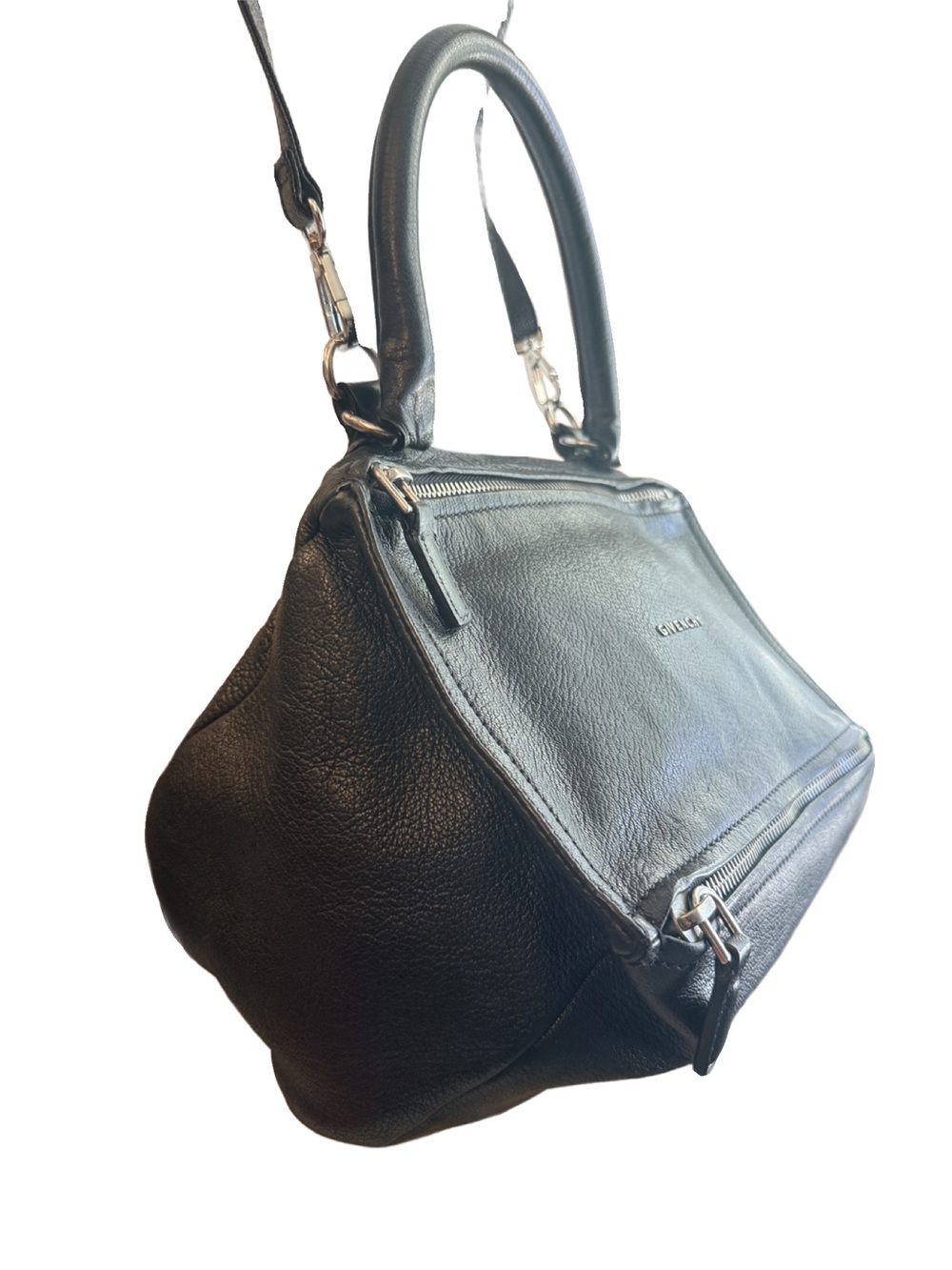Givenchy Pandora Black Leather Goatskin Satchel with Silver Hardware - Picture 3 of 16